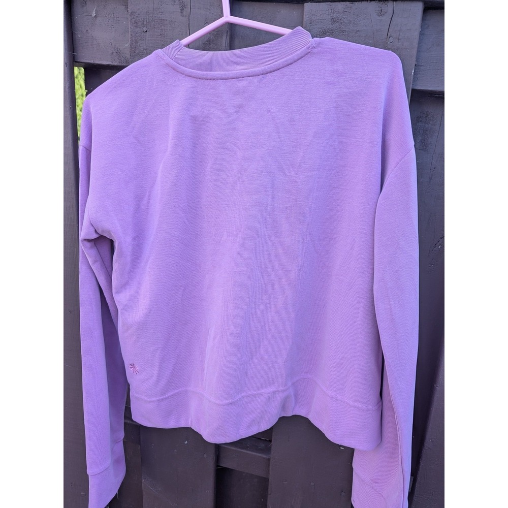 Athleta Sweatshirt Womens Size XS Purple Pink Crew‎ Neck Athleisure Flaw - Picture 9 of 12